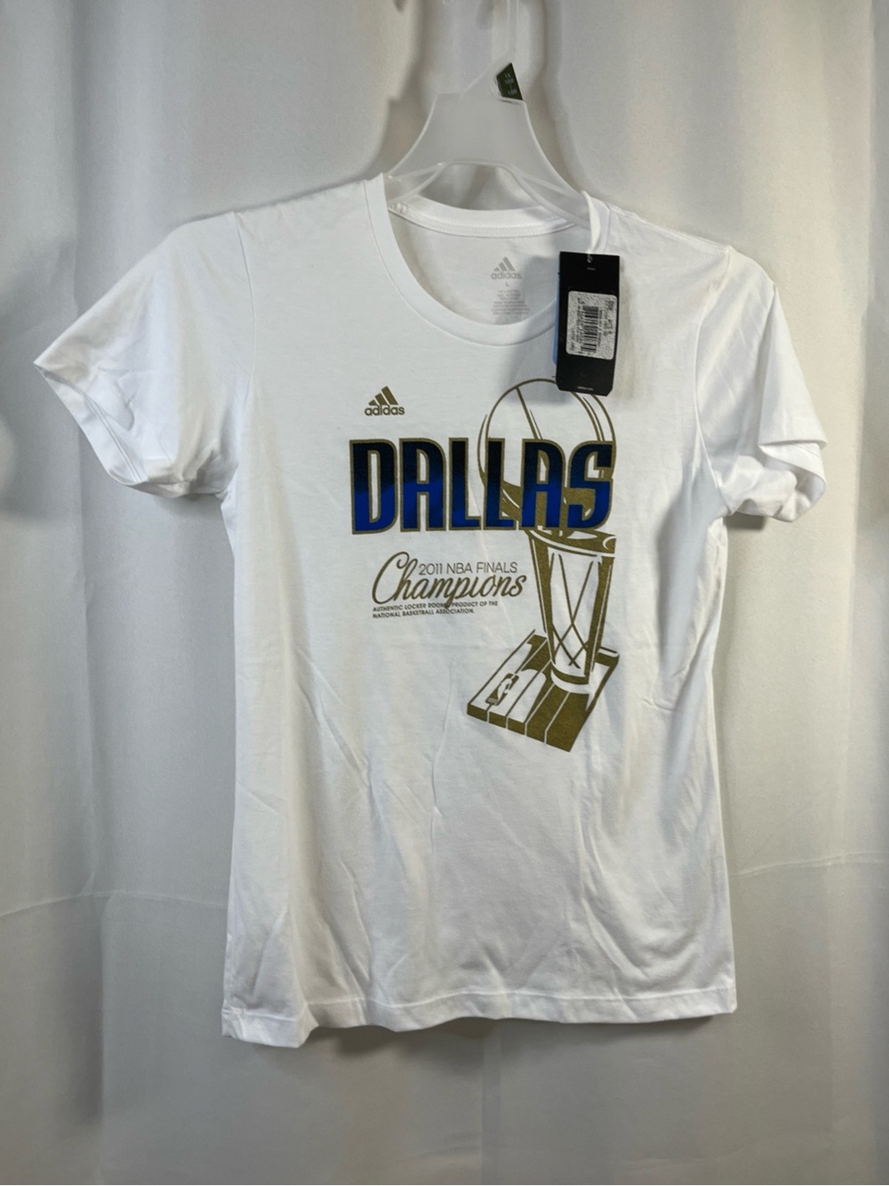 Adidas Womens Dallas Mavericks NBA Champions 2011 Basketball Locker Room Shirt L